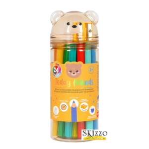 24 Pastelli c/Temperino “Teddy Friends” – Legami